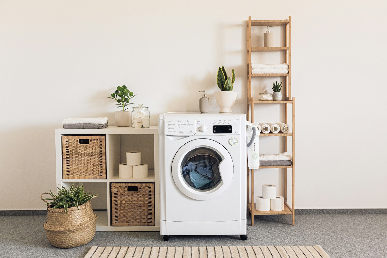 Thermador ventless dryer in modern laundry room
